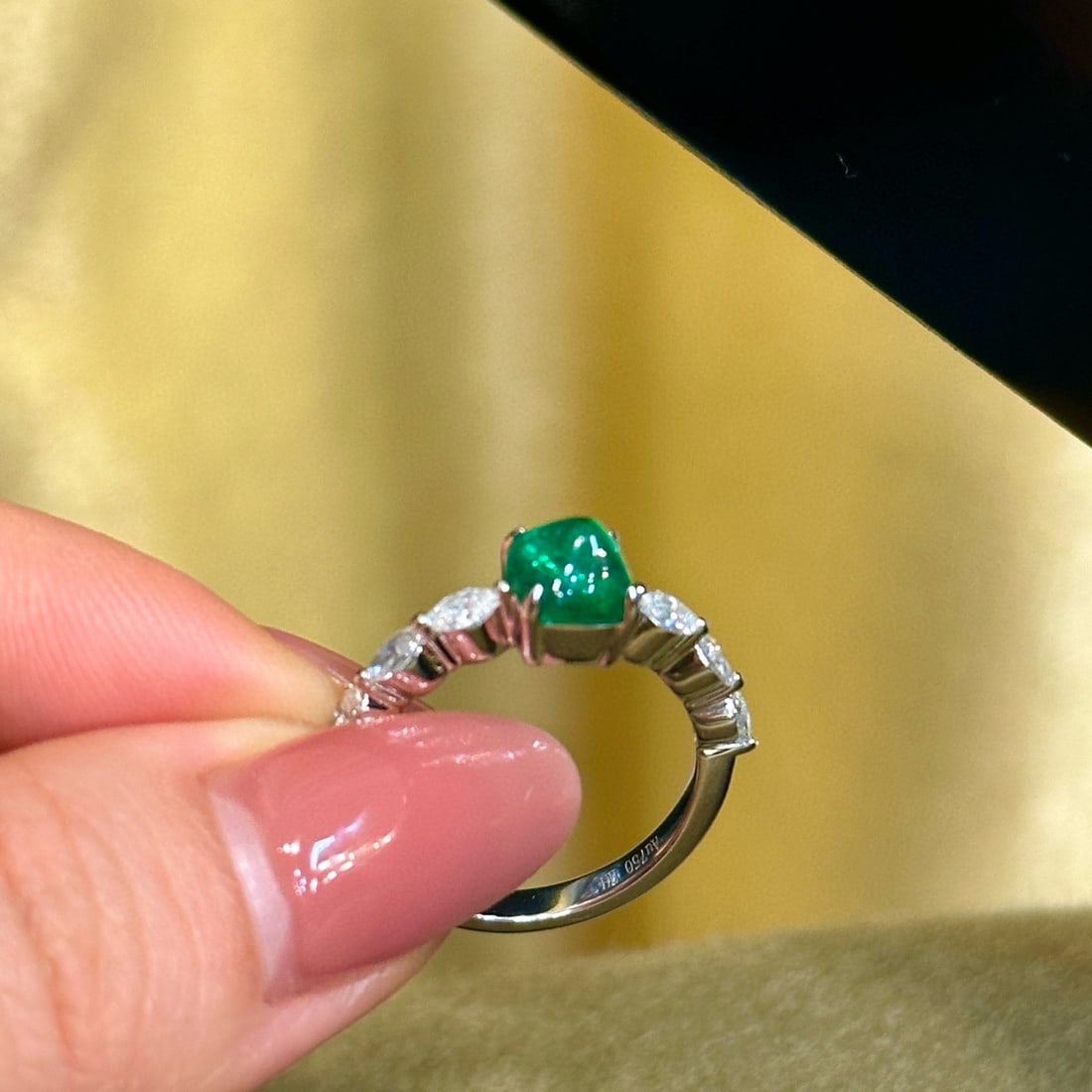 14k Gold 2.08 Ctw Vivid Green Natural Emerald & Diamond Ring - 4