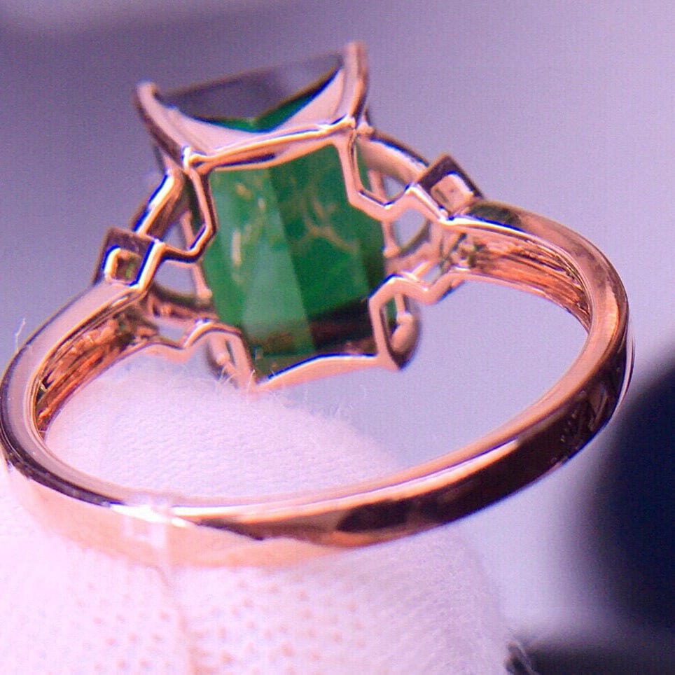 14k Gold 5.12 Ct Natural Tourmaline & Diamond Ring - 7