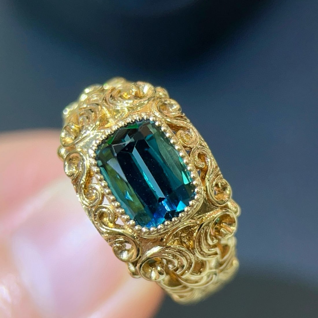 14k Gold 2.01 Ct Natural Tourmaline Ring - 2