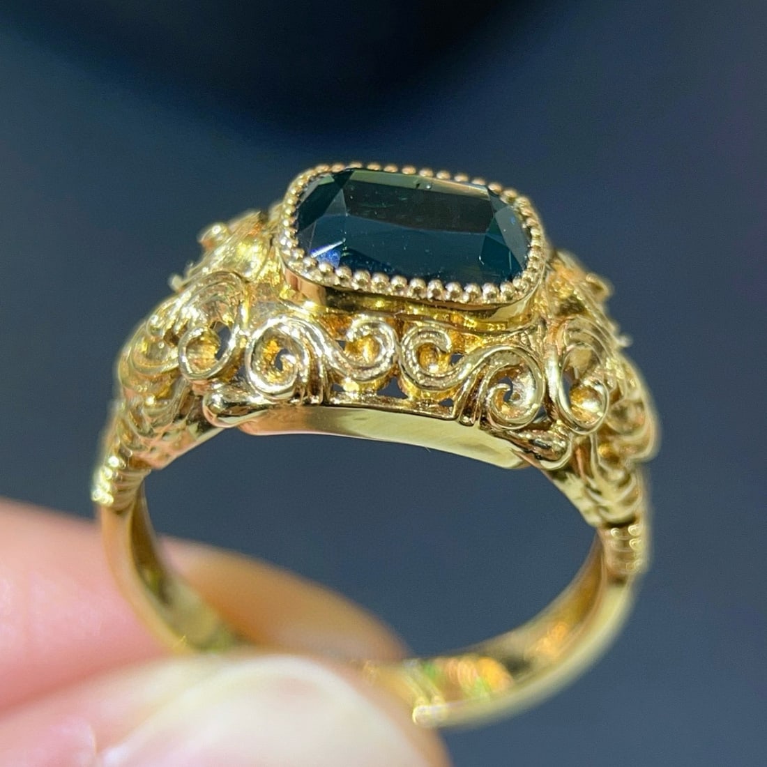 14k Gold 2.01 Ct Natural Tourmaline Ring - 3