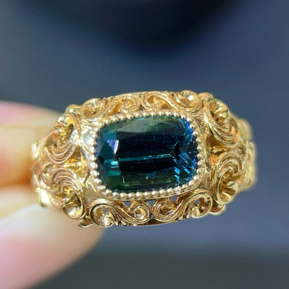 14k Gold 2.01 Ct Natural Tourmaline Ring - 5