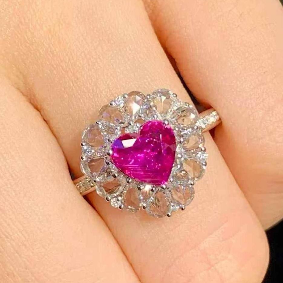 14k Gold 1.04 Ct Natural Ruby & Sapphire & Diamond Ring (1 of 6)