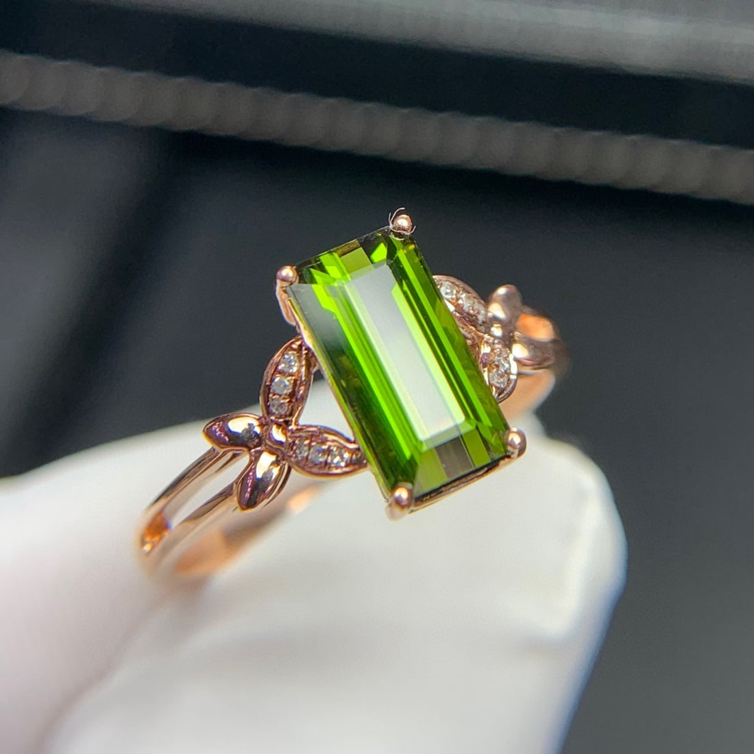 14k Gold 1.96 Ct Natural Tourmaline & Diamond Ring - 6