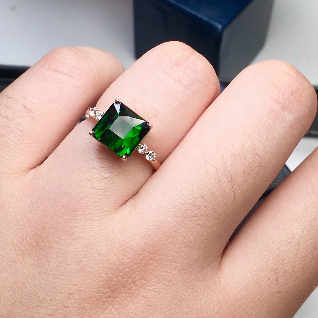 14k Gold 5.2 Ct Natural Tourmaline & Diamond Ring - 8