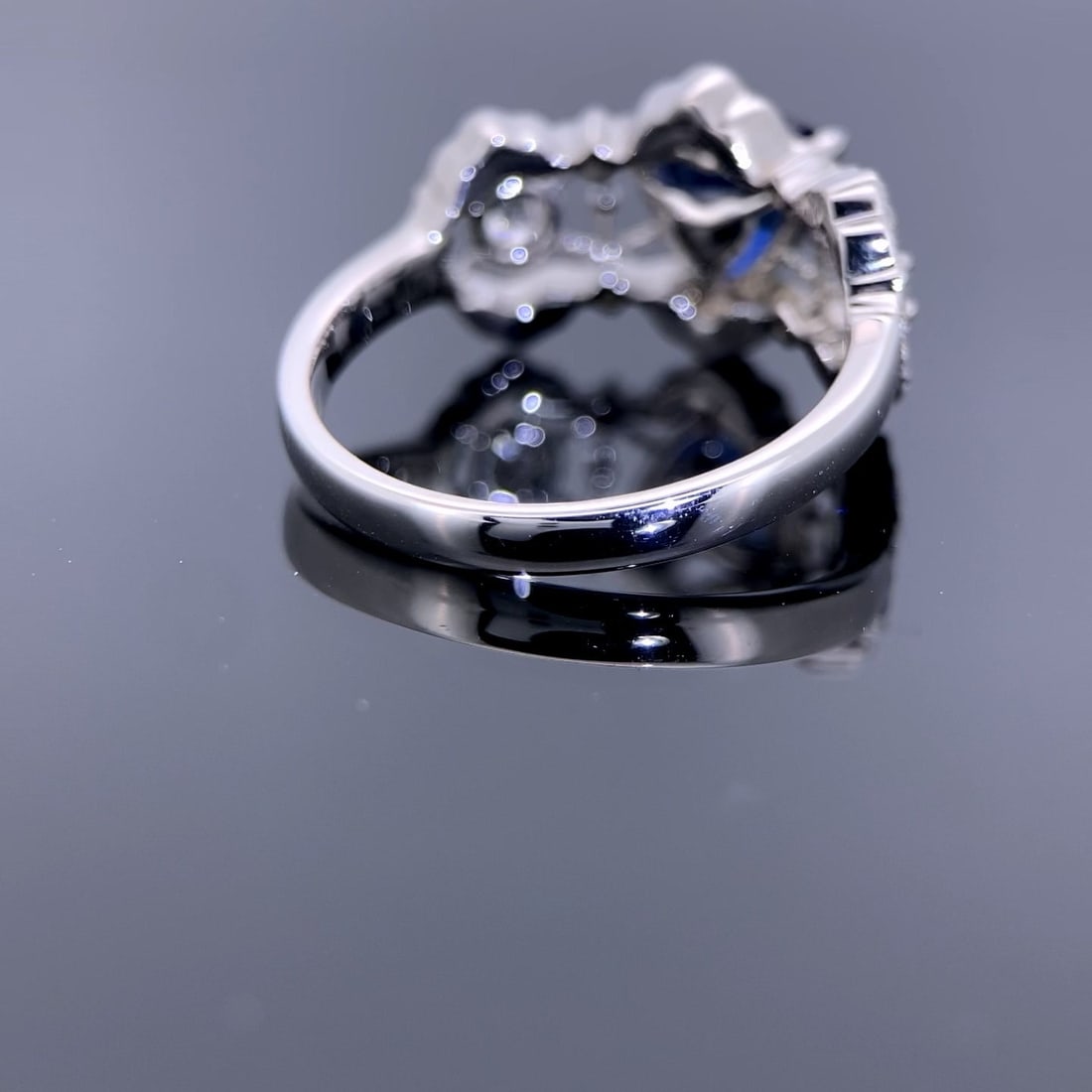 14k Gold 1.61 Ctw Natural Sapphire & Diamond Ring - 5