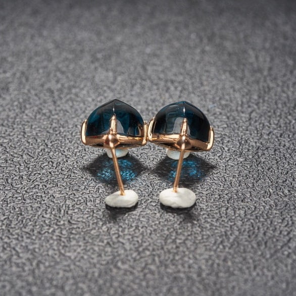 14k Gold 15 Ct Natural Topaz Earrings - 6