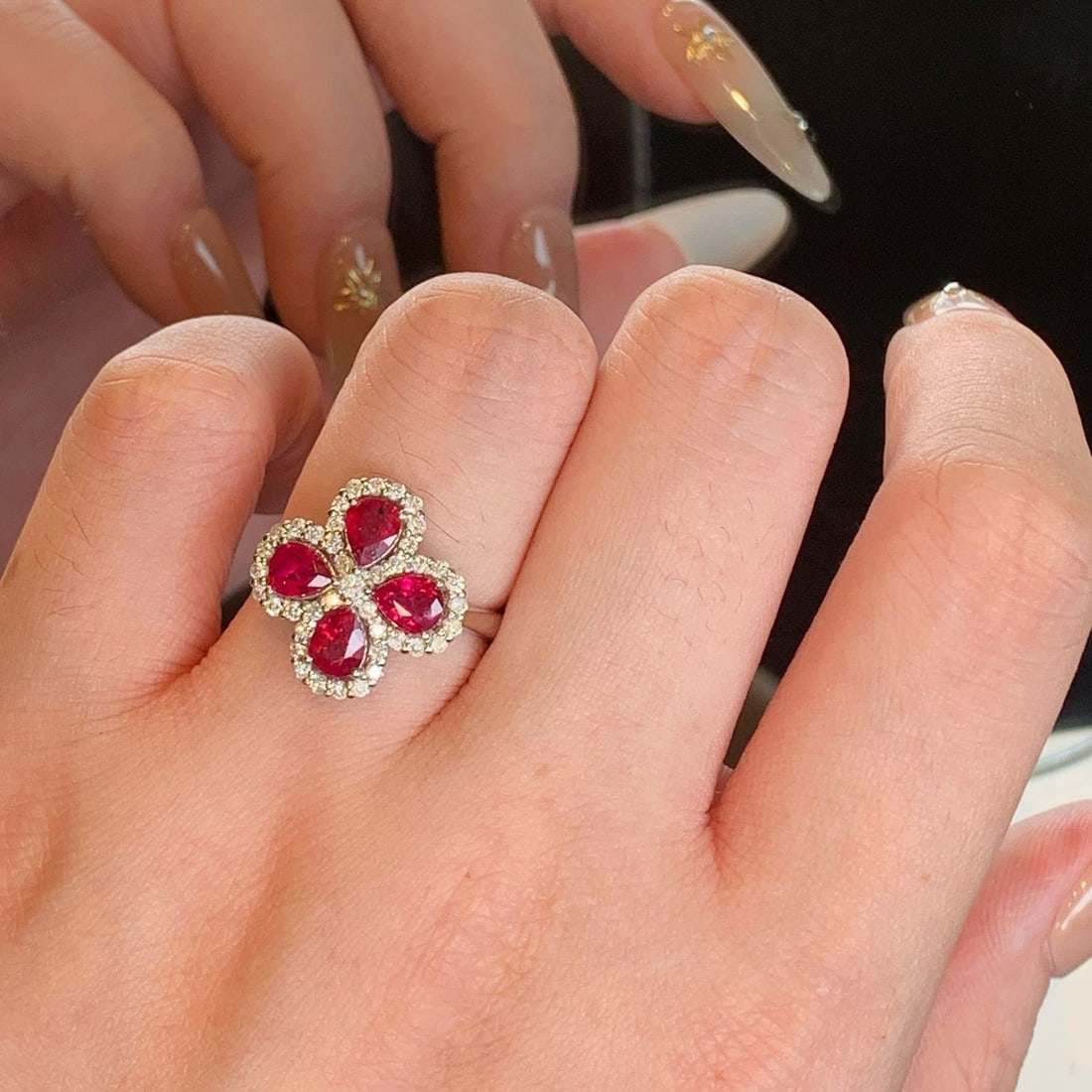 14k Gold 1.98 Ctw Natural Ruby & Diamond Ring - 5