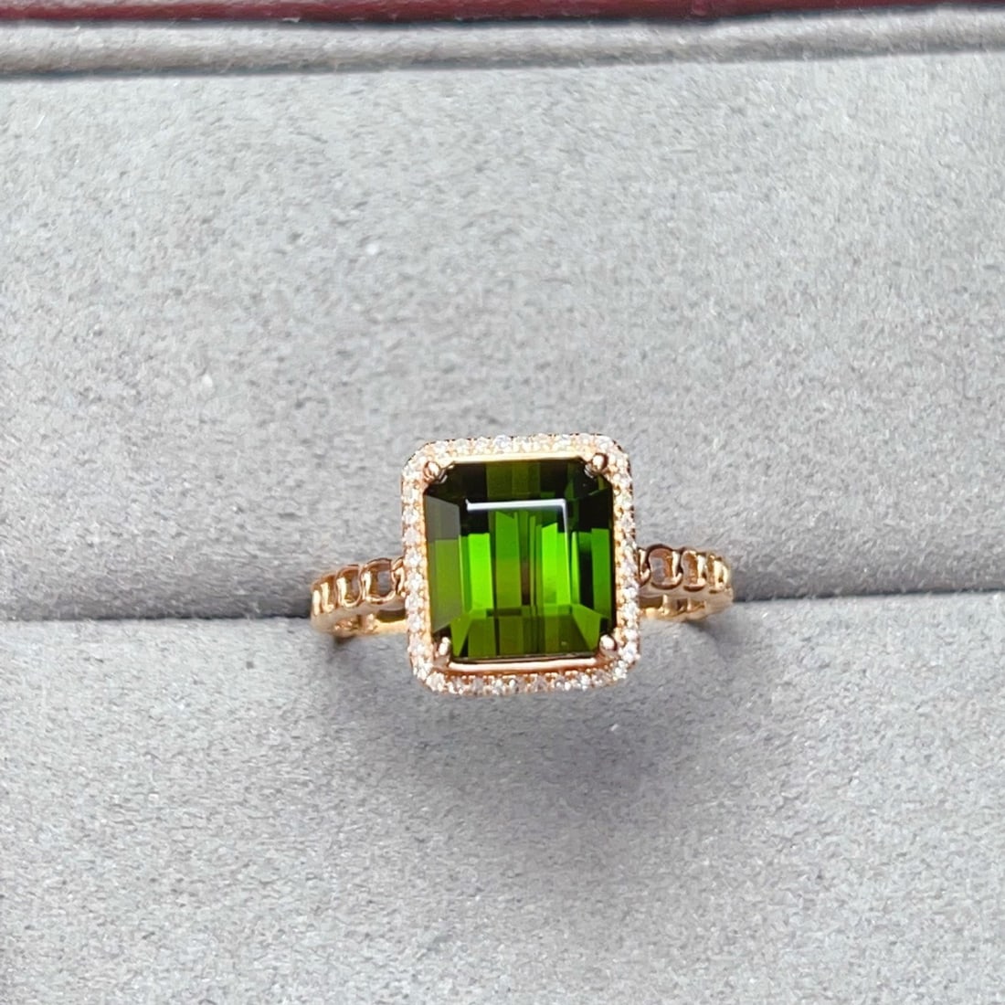 14k Gold 3.57 Ctw Natural Tourmaline & Diamond Ring - 2
