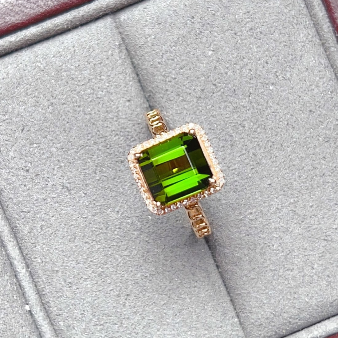 14k Gold 3.57 Ctw Natural Tourmaline & Diamond Ring - 5