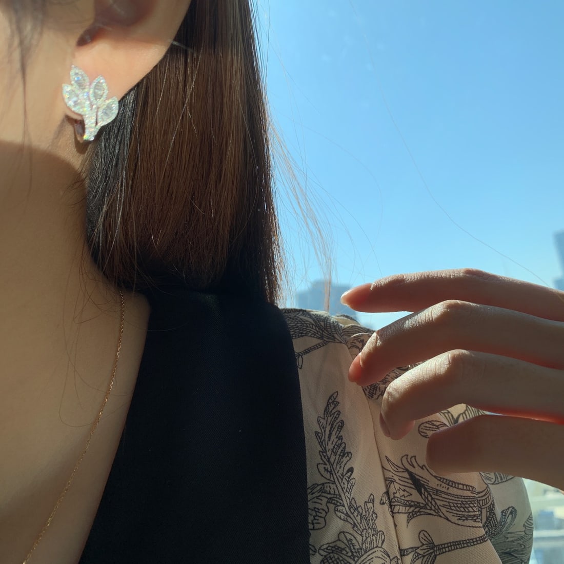 14k Gold 0.8 Ct Natural H Diamond Earrings - 7