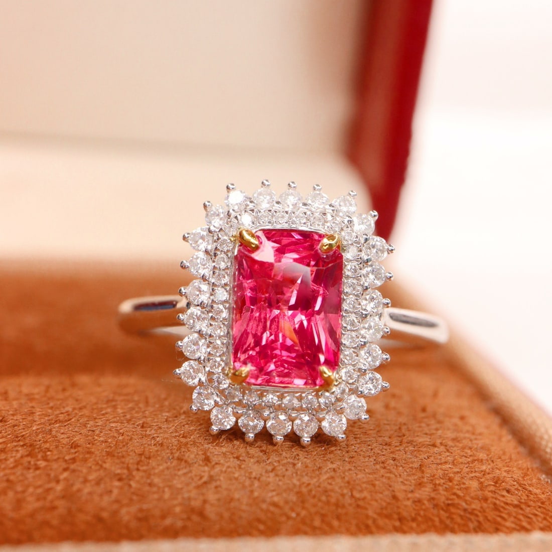 14k Gold 2.03 Ctw Natural Spinel & Diamond Ring - 3