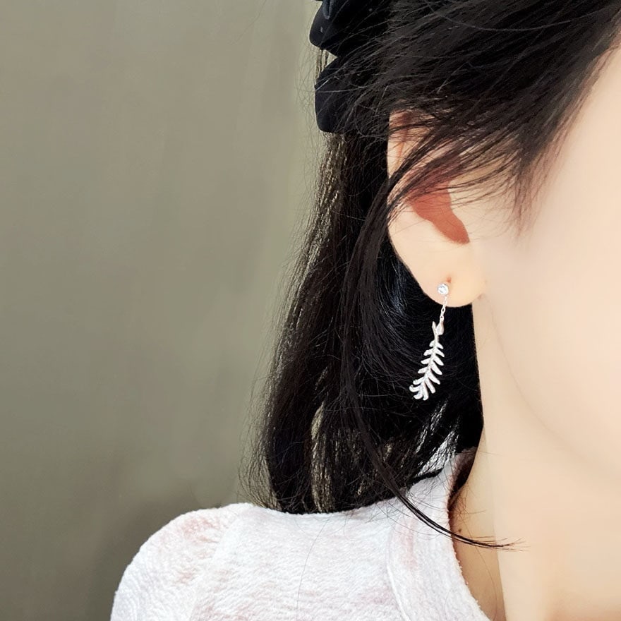 14k Gold 0.5 Ct Natural H Diamond Earrings - 3