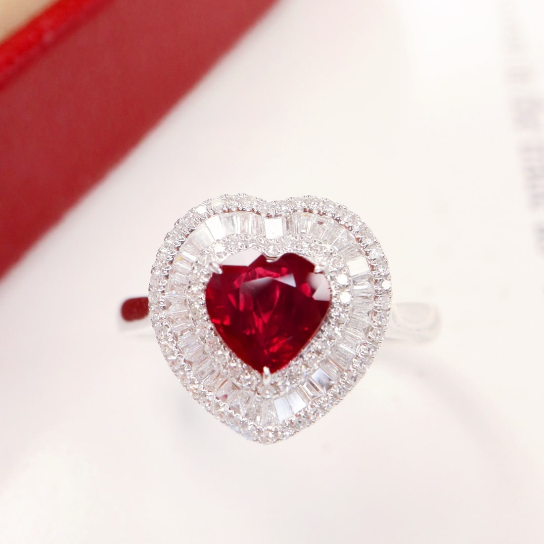 14k Gold 1.62 Ctw Natural Ruby & Diamond Ring - 2