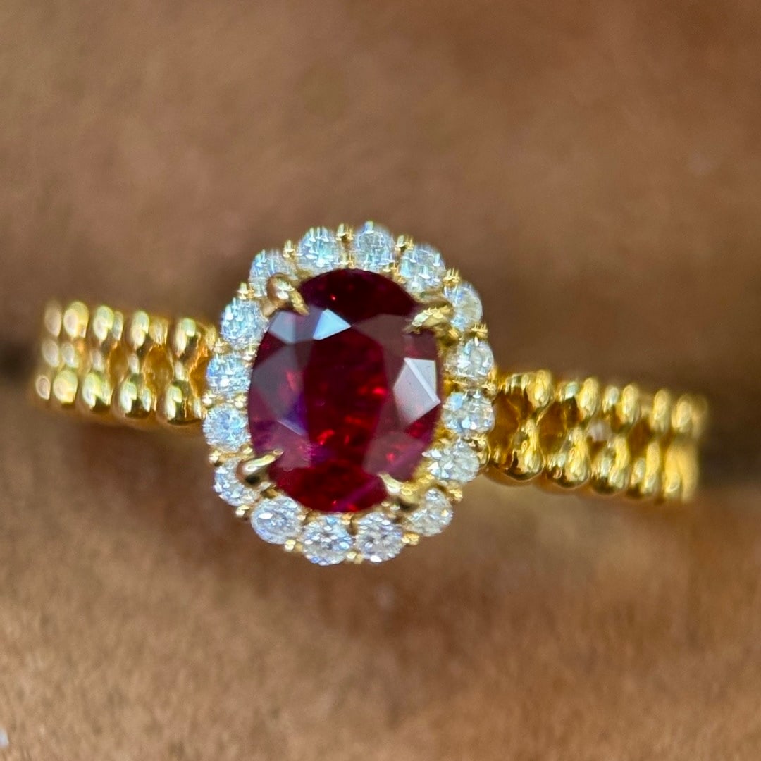 14k Gold 1.01 Ct Natural Ruby & Diamond Ring - 2