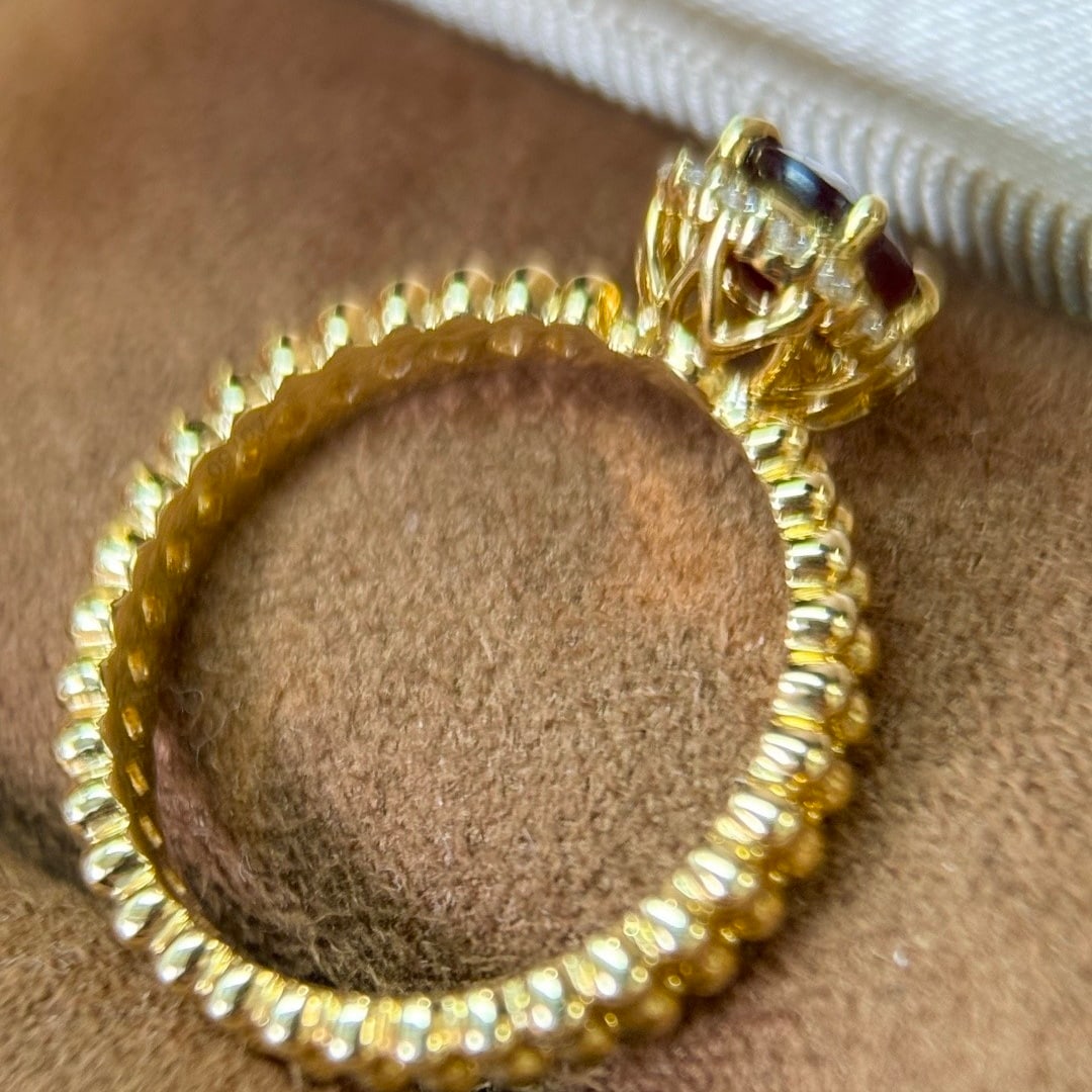 14k Gold 1.01 Ct Natural Ruby & Diamond Ring - 3