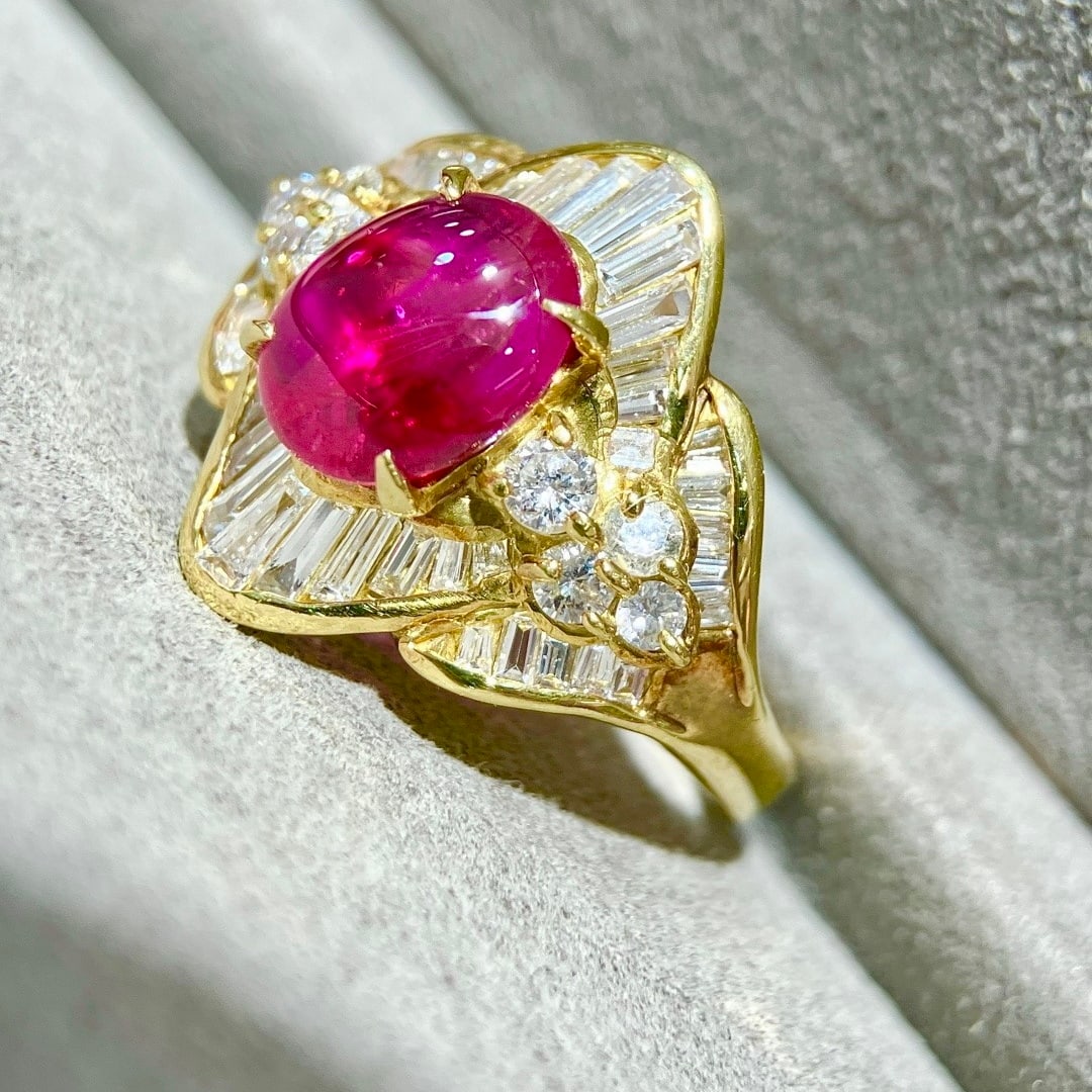 14k Gold 3.19 Ctw Natural Ruby & Diamond Ring - 5