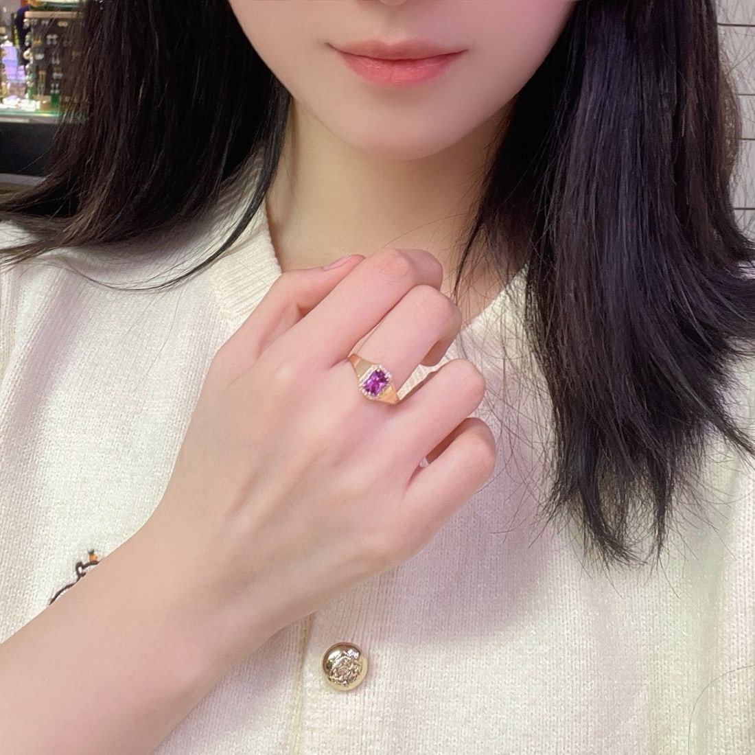 14k Gold 1.55 Ct Natural Sapphire & Diamond Ring - 5