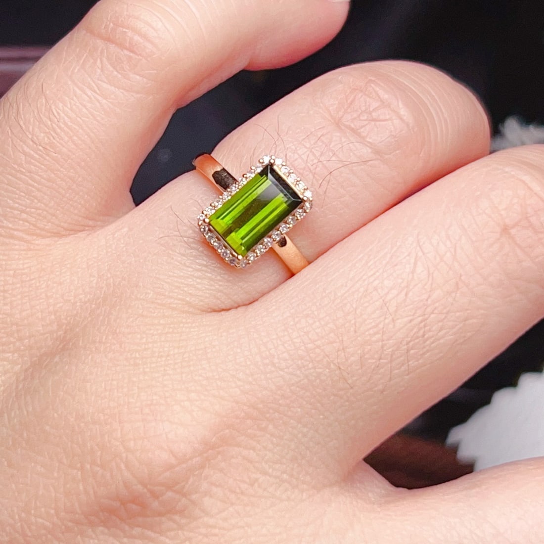 14k Gold 1.69 Ctw Natural Tourmaline & Diamond Ring - 5