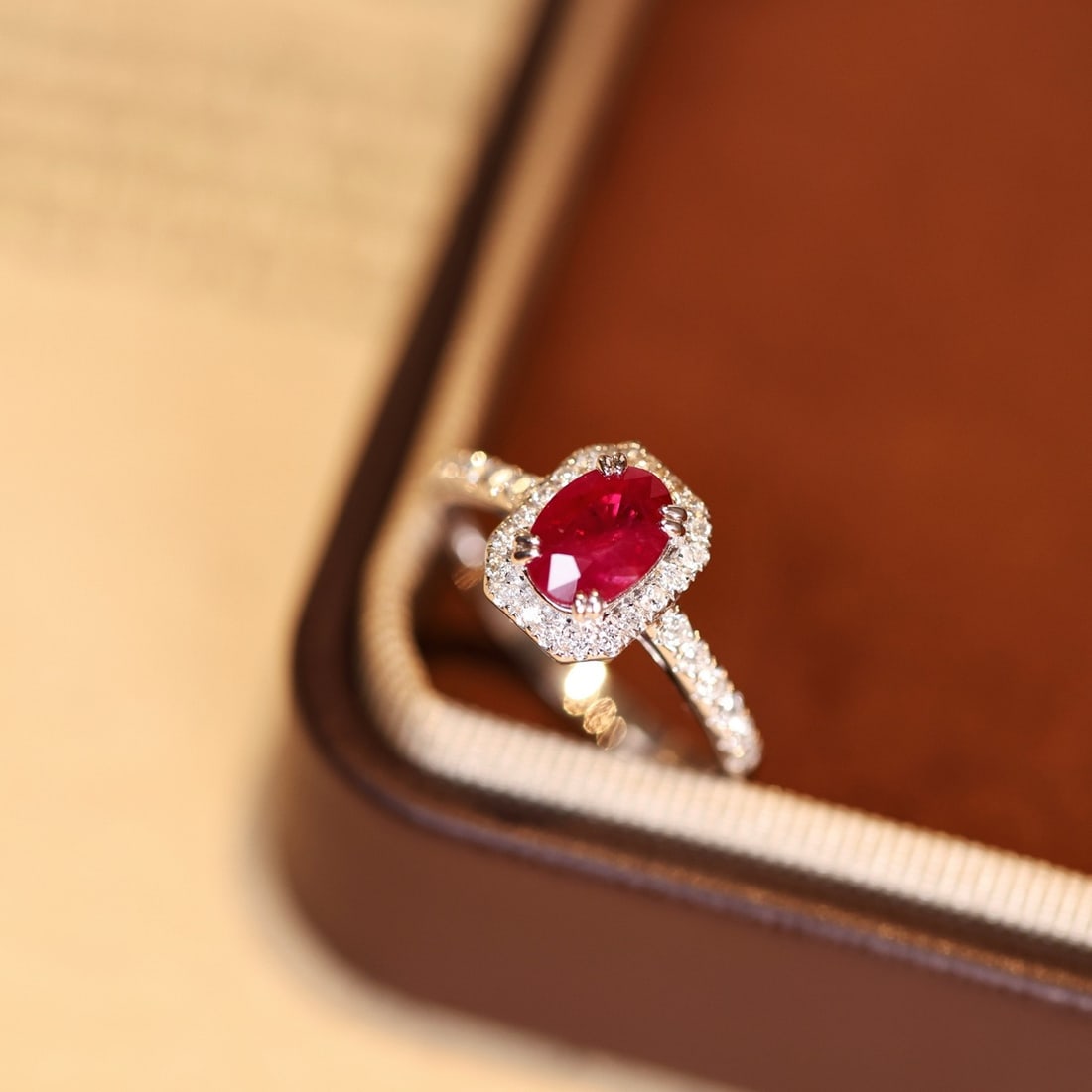 14k Gold 1.44 Ctw Vivid Red Natural Ruby & Diamond Ring - 3