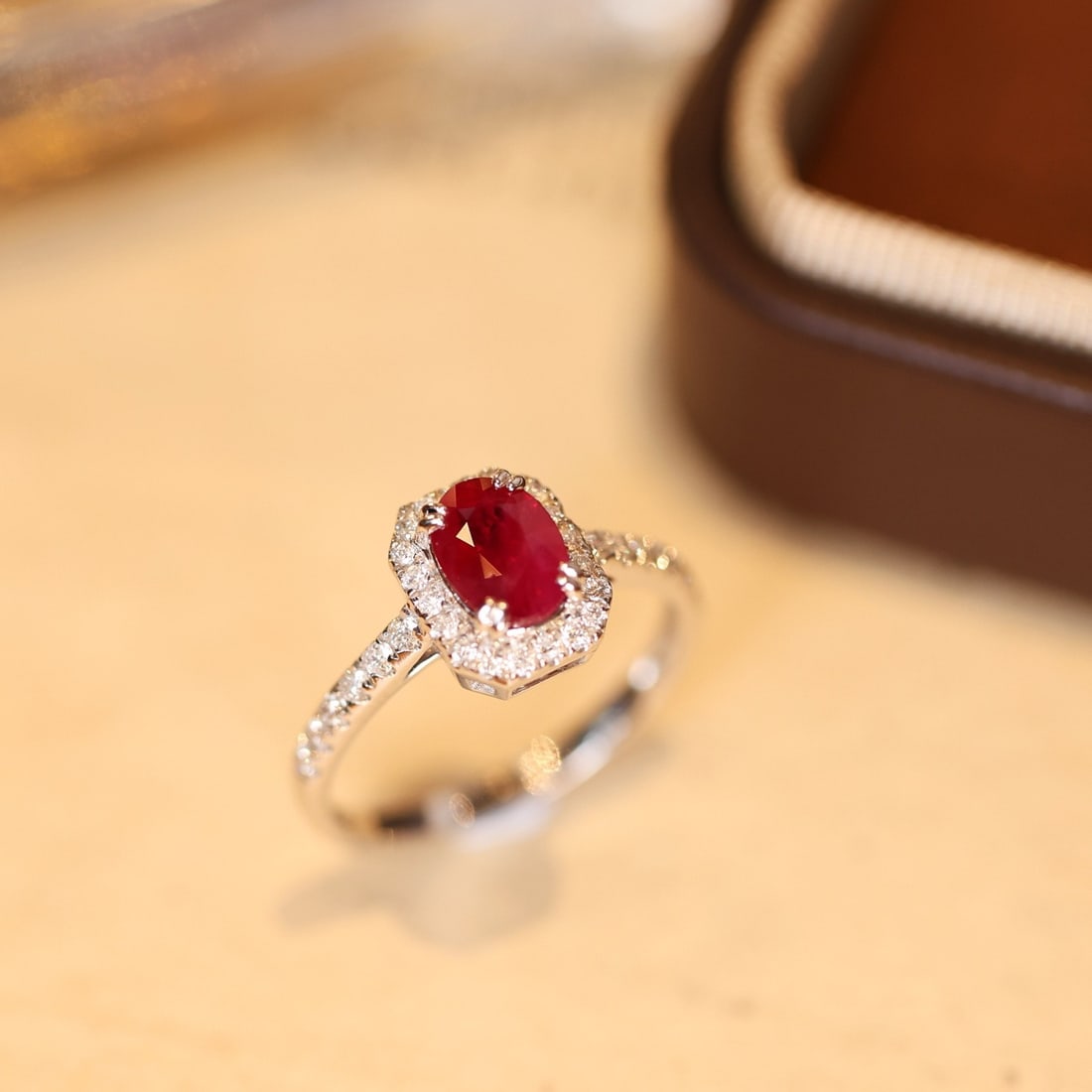 14k Gold 1.44 Ctw Vivid Red Natural Ruby & Diamond Ring - 4