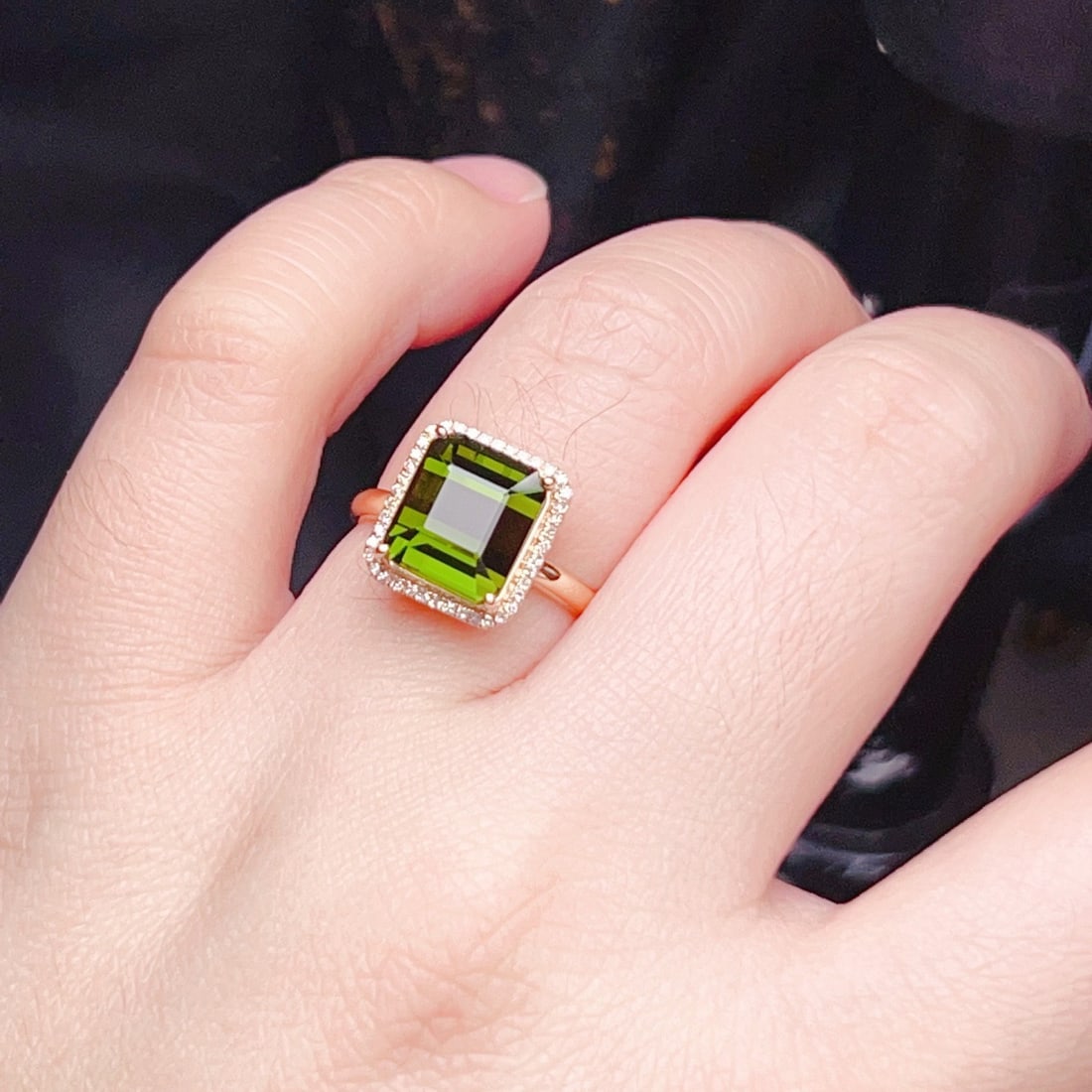 14k Gold 4.82 Ctw Natural Tourmaline & Diamond Ring - 2