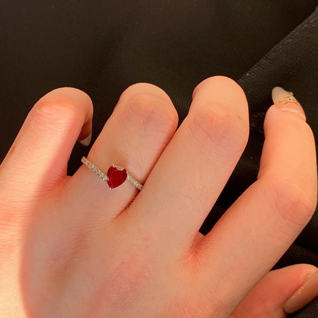 14k Gold 1.18 Ctw Vivid Red Natural Ruby & Diamond Ring - 5