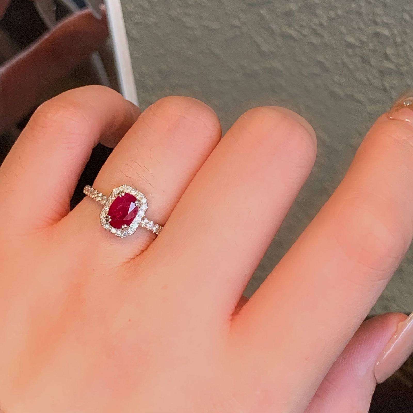 14k Gold 1.44 Ctw Vivid Red Natural Ruby & Diamond Ring - 5