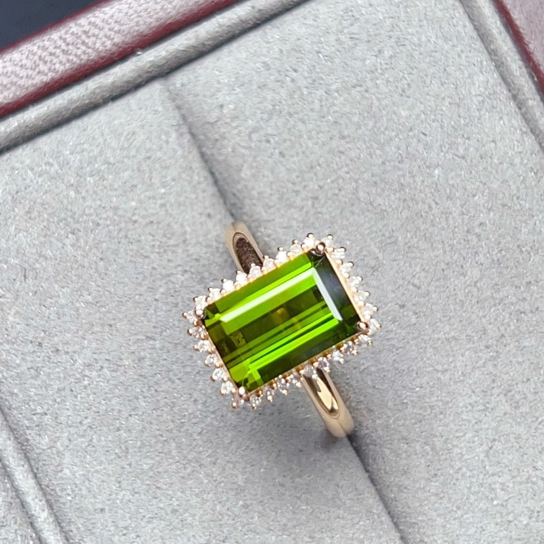 14k Gold 3.61 Ctw Natural Tourmaline & Diamond Ring - 5