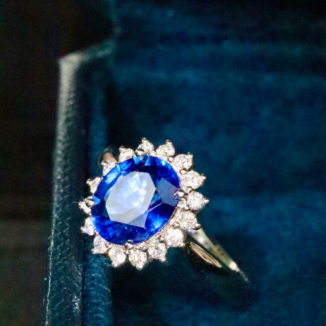 14k Gold 1.91 Ctw Natural Sapphire & Diamond Ring - 2