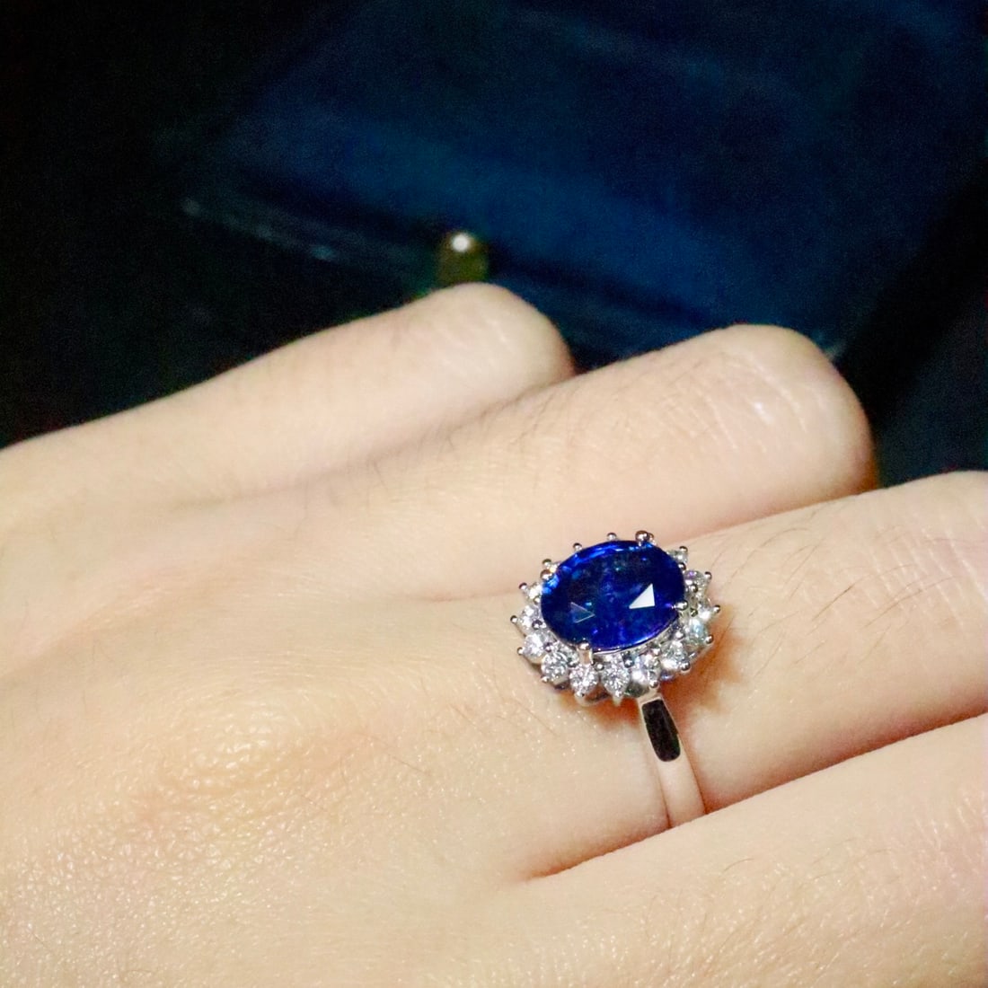 14k Gold 1.91 Ctw Natural Sapphire & Diamond Ring - 6