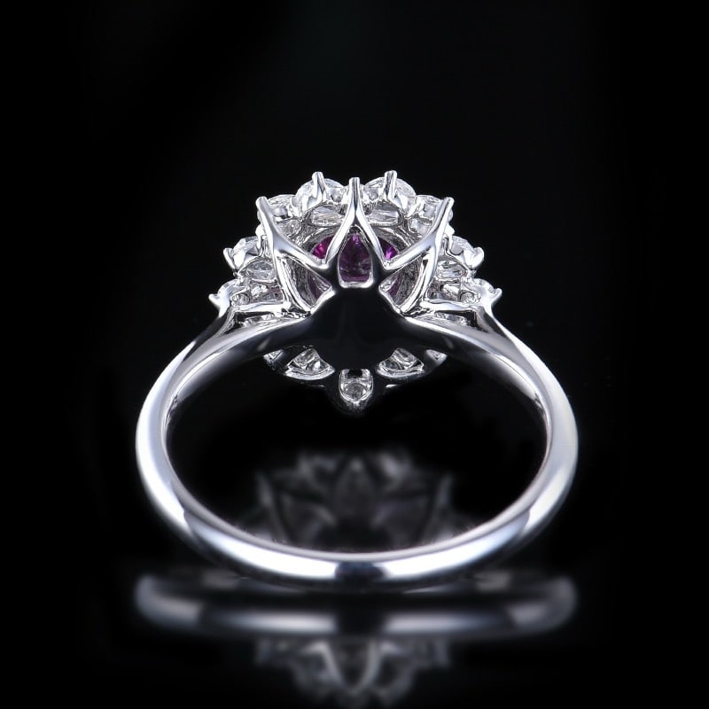 14k Gold 1.23 Ctw Natural Ruby & Diamond Ring - 5