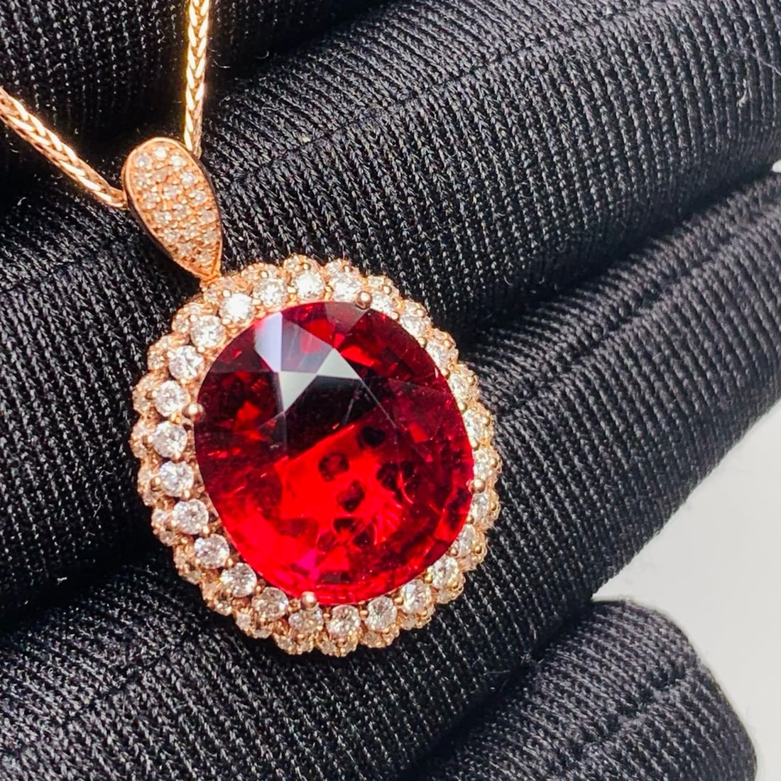 14k Gold 6.9 Ct Natural Tourmaline & Diamond Ring/pendant( Without Chain ) - 3