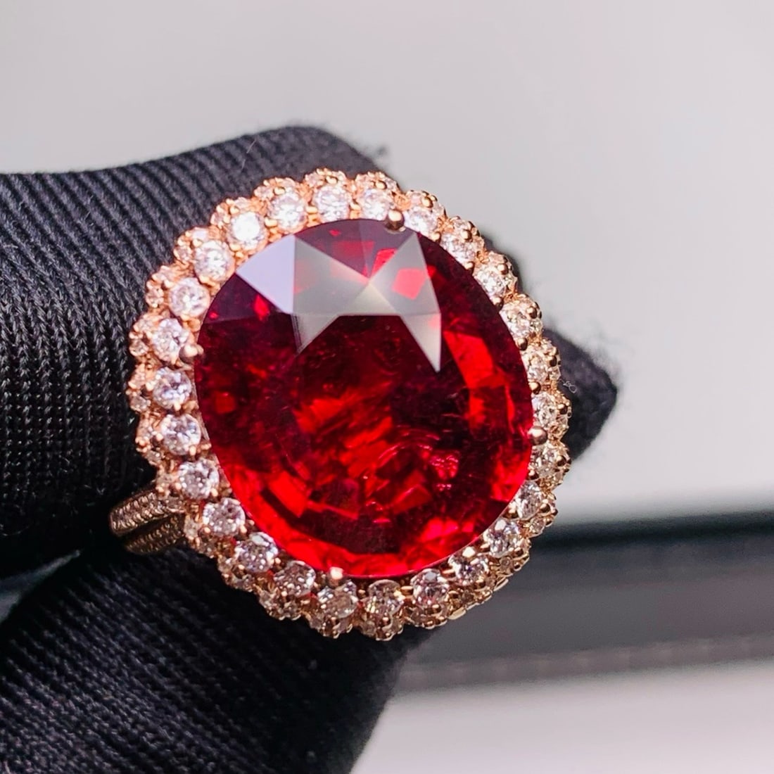 14k Gold 6.9 Ct Natural Tourmaline & Diamond Ring/pendant( Without Chain ) - 4