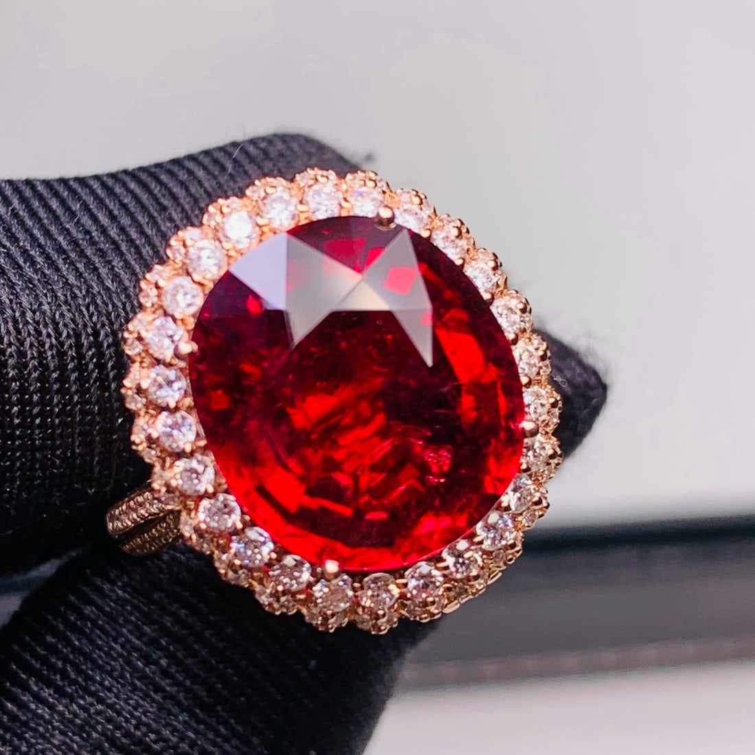 14k Gold 6.9 Ct Natural Tourmaline & Diamond Ring/pendant( Without Chain ) - 5