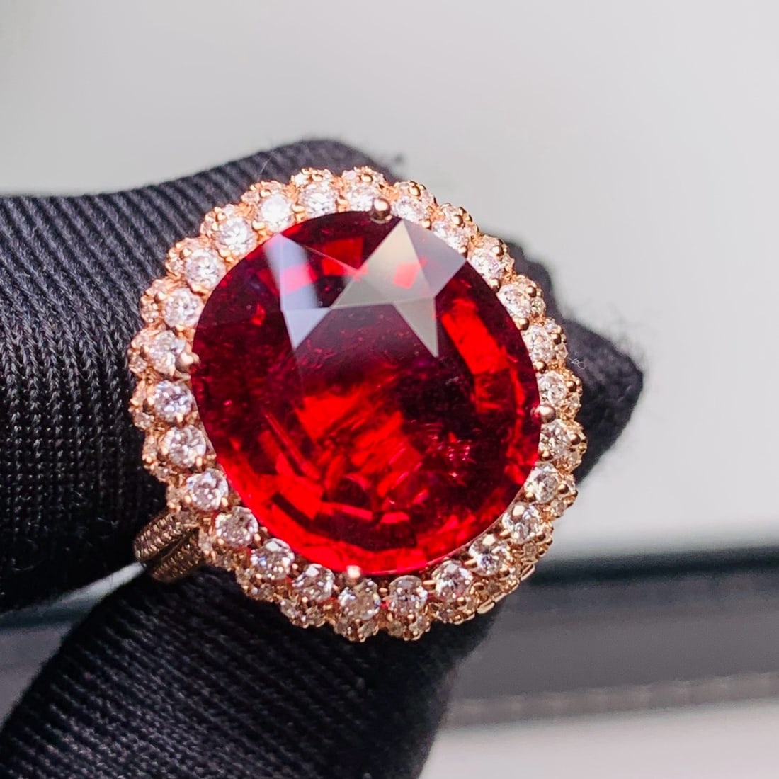 14k Gold 6.9 Ct Natural Tourmaline & Diamond Ring/pendant( Without Chain ) - 6