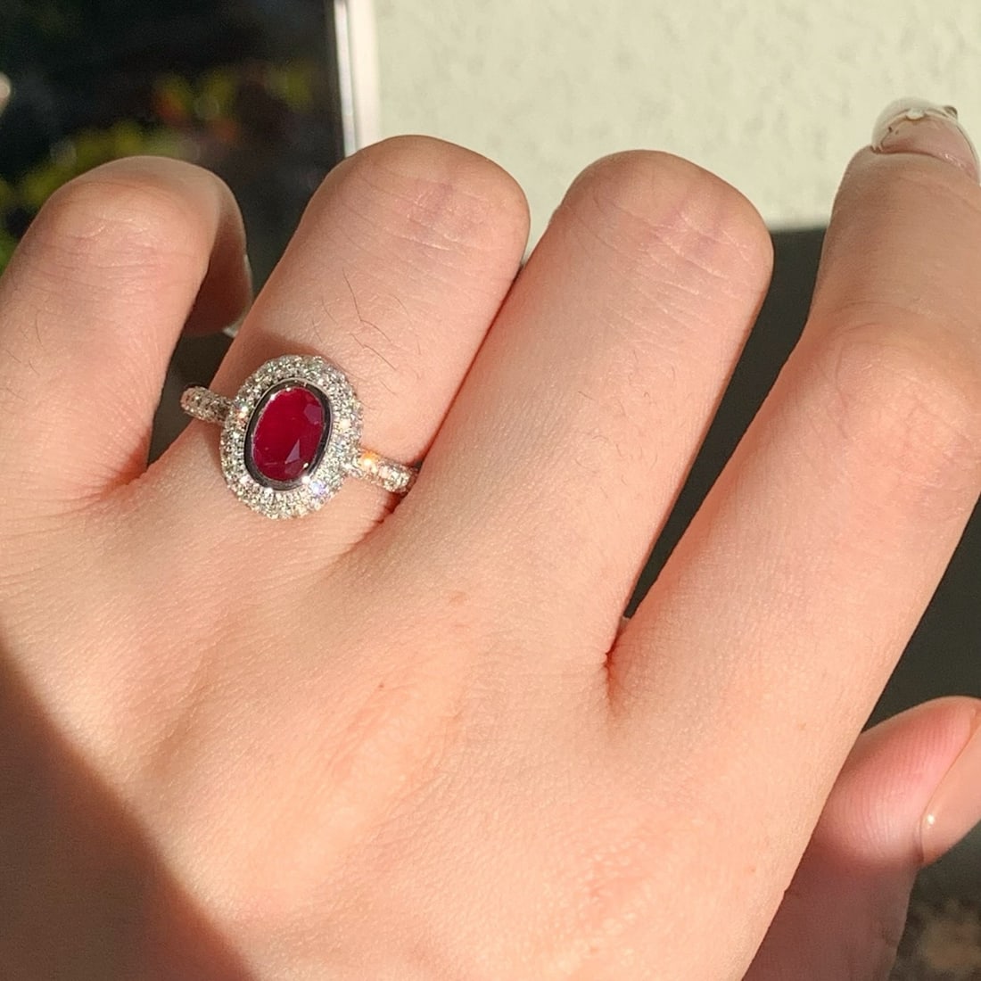 14k Gold 1.62 Ctw Vivid Red Natural Ruby & Diamond Ring - 5