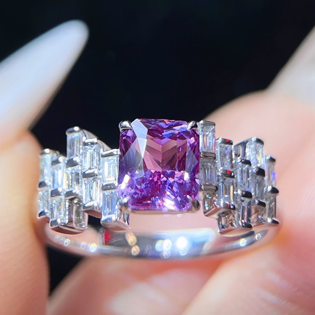 14k Gold 1.96 Ctw Natural Sapphire & Diamond Ring - 2