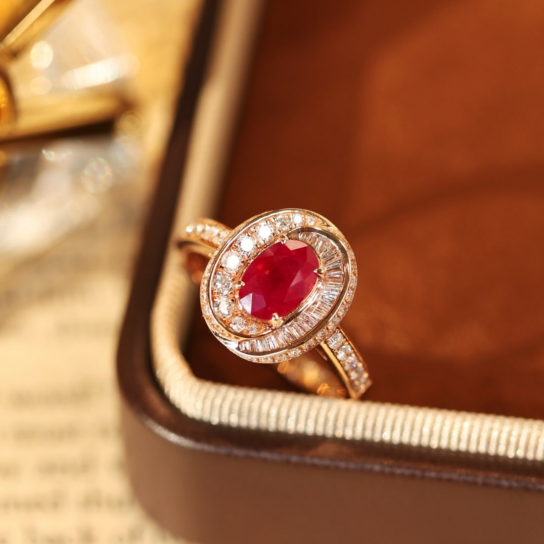 14k Gold 1.88 Ctw Natural Ruby & Diamond Ring - 2