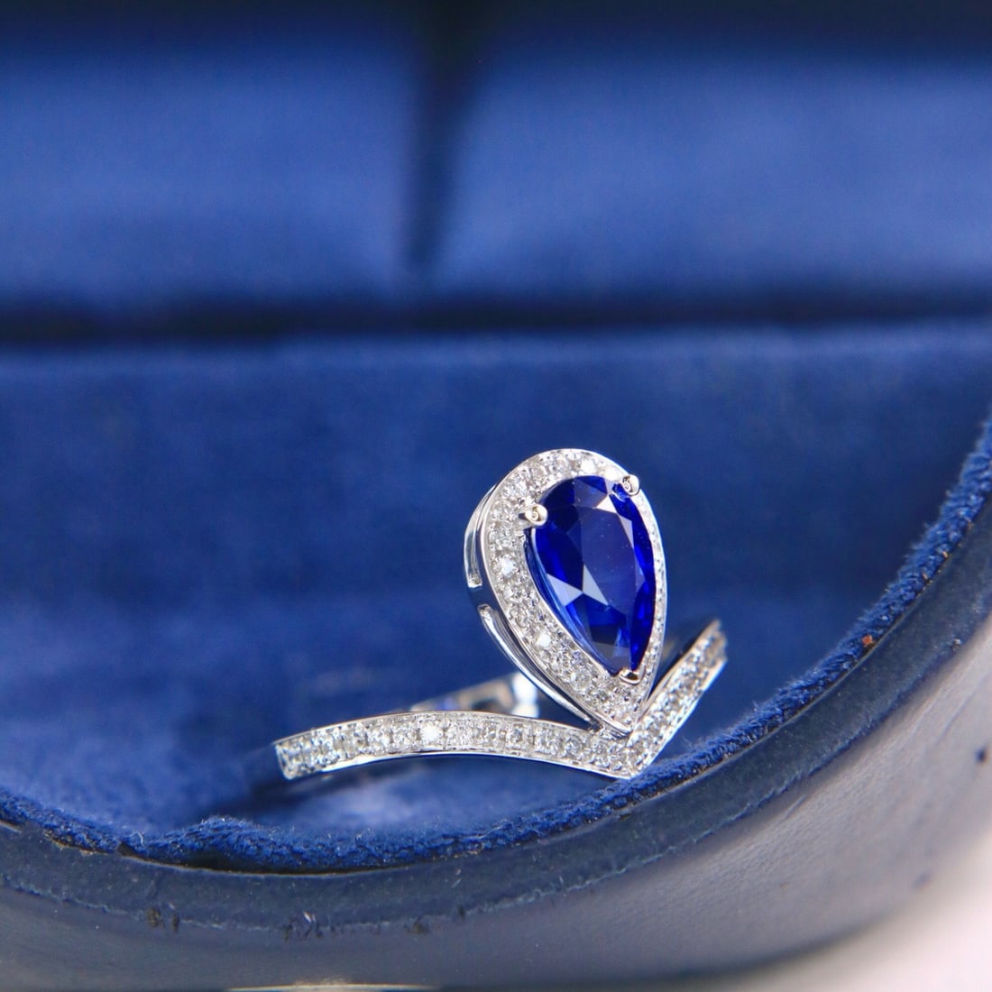 14k Gold 1.17 Ctw Natural Sapphire & Diamond Ring - 2