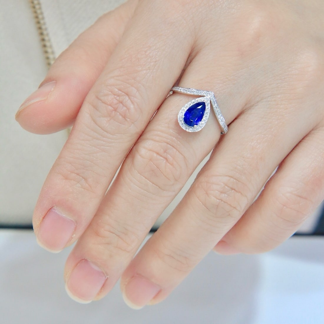 14k Gold 1.17 Ctw Natural Sapphire & Diamond Ring - 6