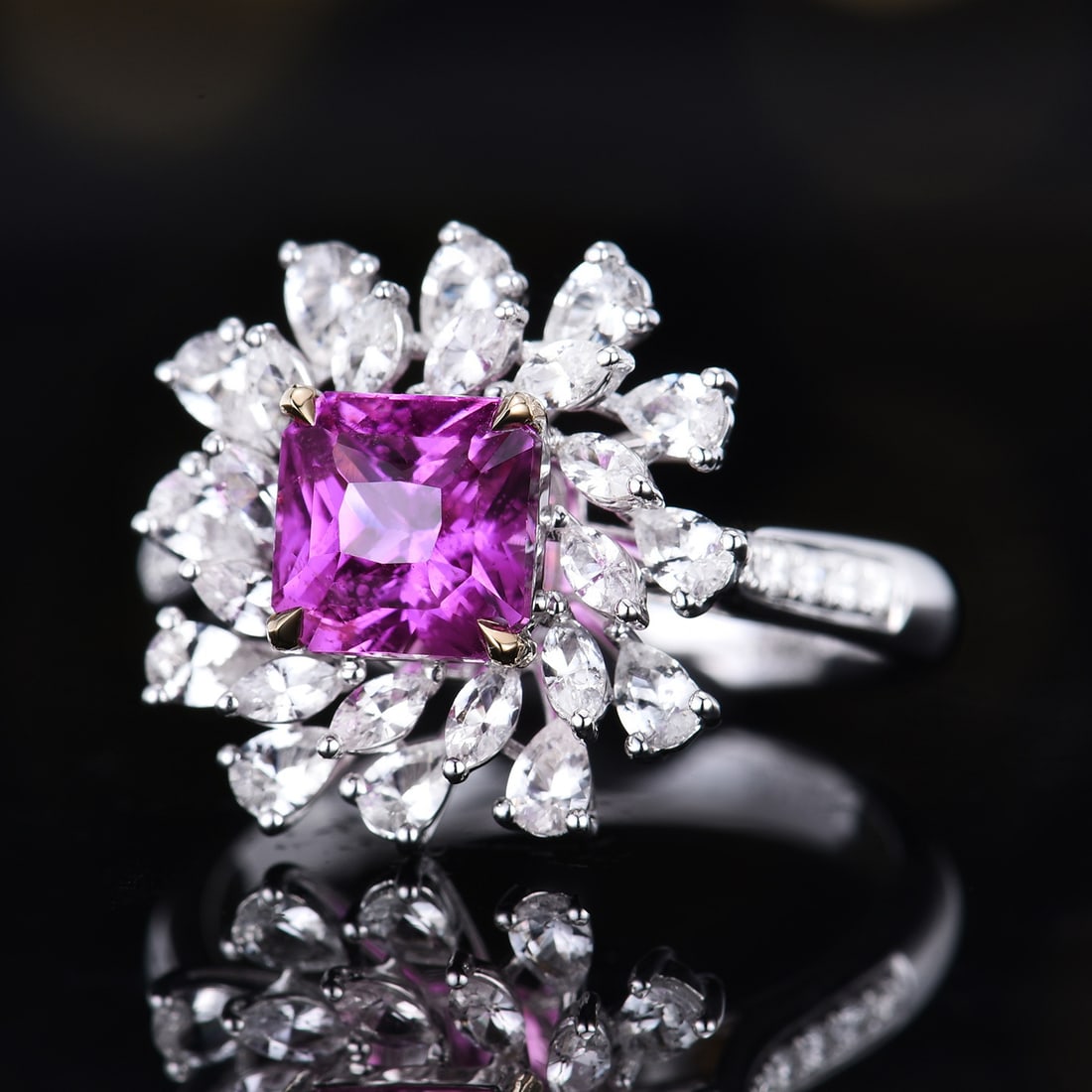 14k Gold 3.18 Ctw Natural Sapphire & Sapphire Ring - 3