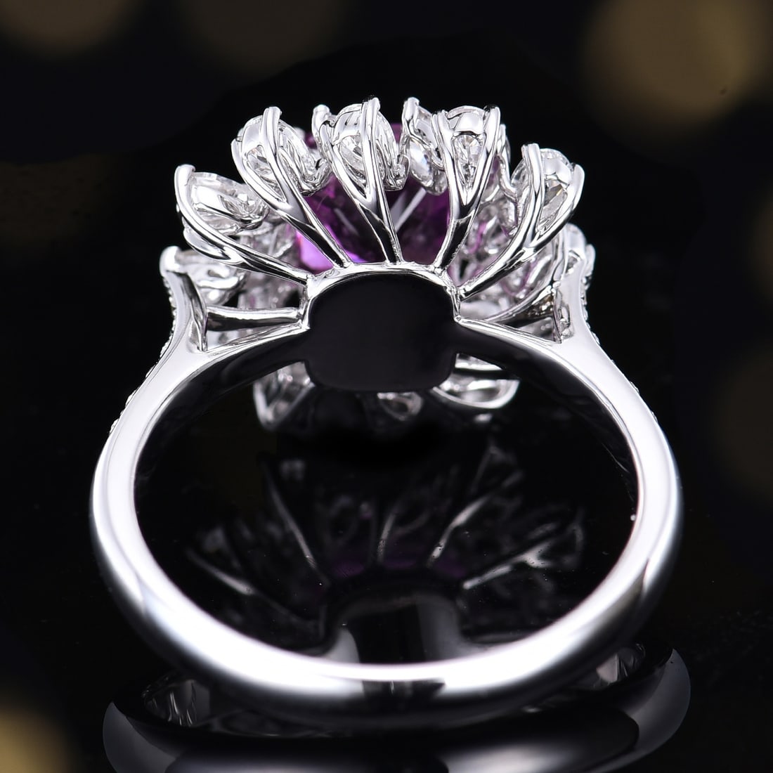 14k Gold 3.18 Ctw Natural Sapphire & Sapphire Ring - 4