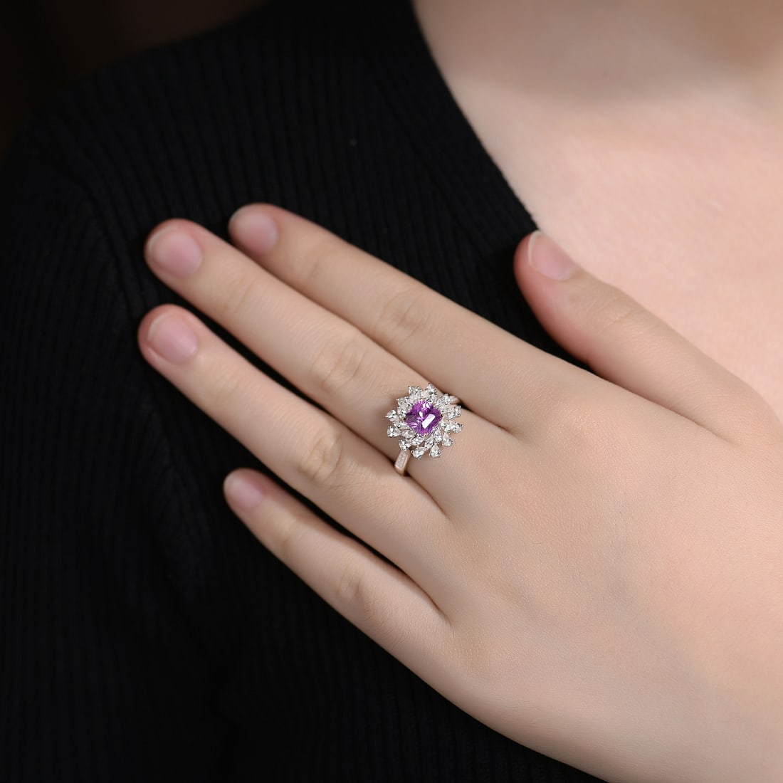 14k Gold 3.18 Ctw Natural Sapphire & Sapphire Ring - 6