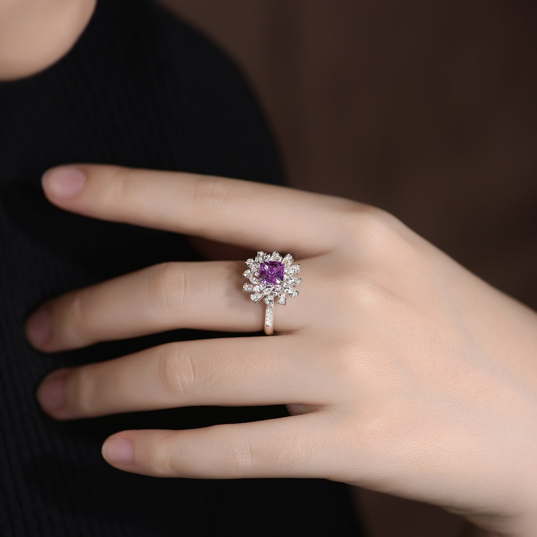 14k Gold 3.18 Ctw Natural Sapphire & Sapphire Ring - 7