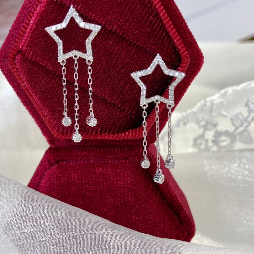 14k Gold 0.4 Ct Natural H Diamond Earrings - 2