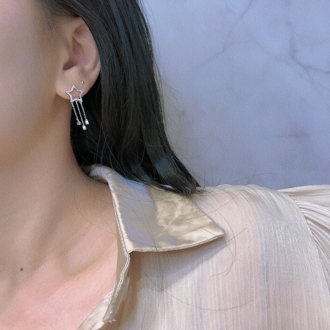 14k Gold 0.4 Ct Natural H Diamond Earrings - 6