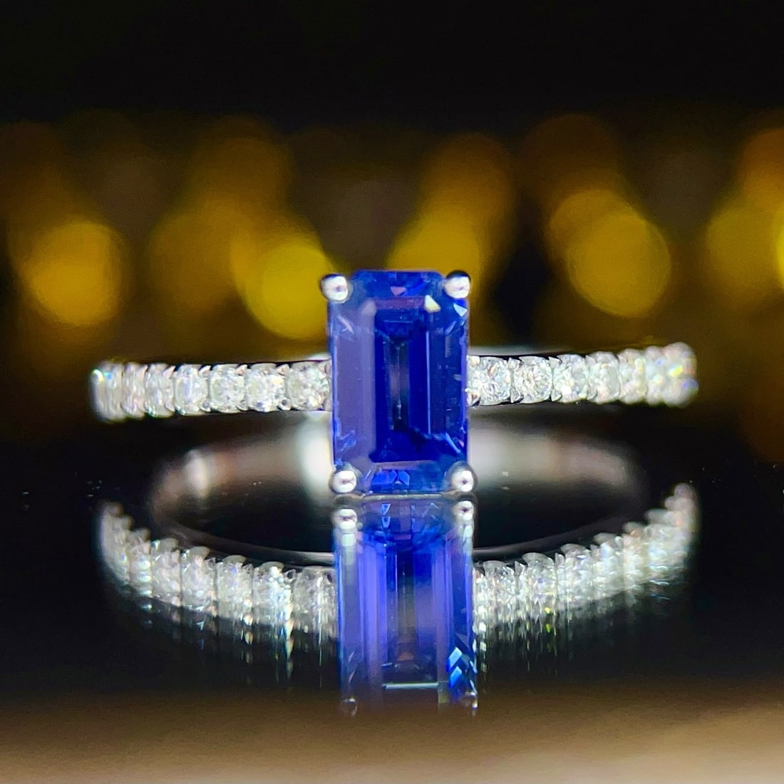 14k Gold 1.37 Ctw Natural Sapphire & Diamond Ring - 2