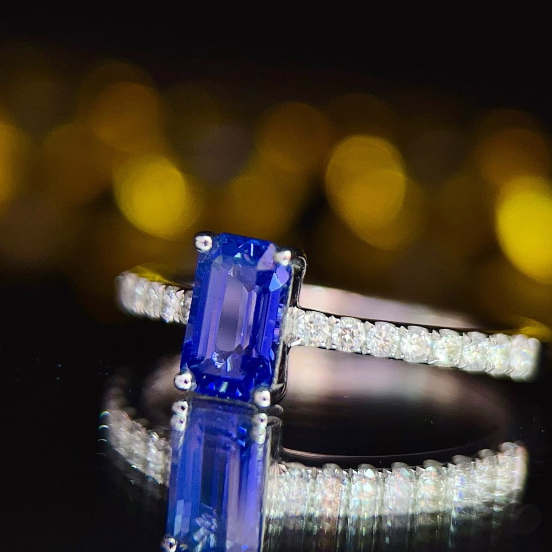 14k Gold 1.37 Ctw Natural Sapphire & Diamond Ring - 5