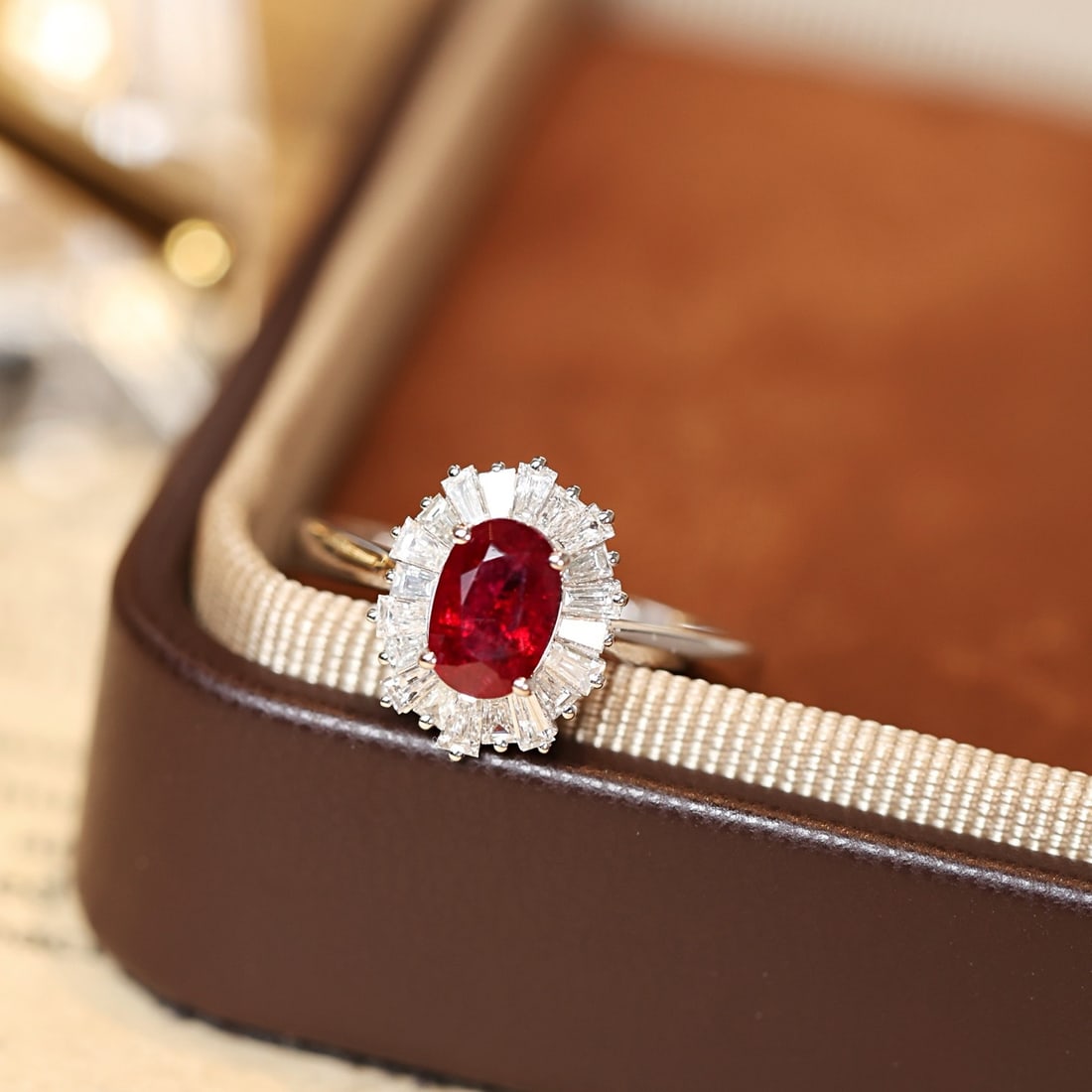 14k Gold 1.42 Ctw Vivid Red Natural Ruby & Diamond Ring - 2