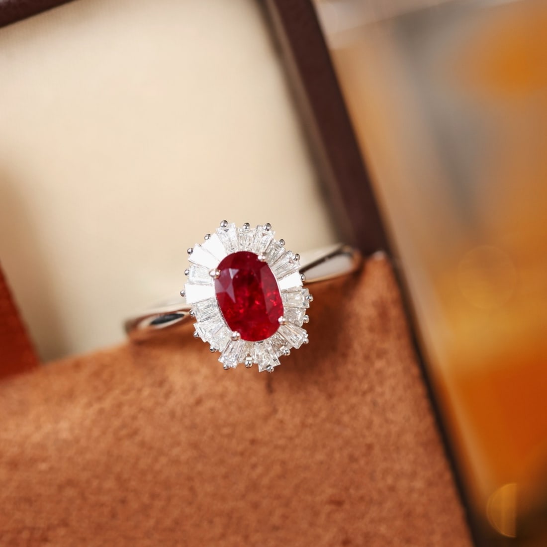 14k Gold 1.42 Ctw Vivid Red Natural Ruby & Diamond Ring - 3